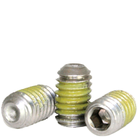 STAINLESS 18 8 CUP POINT SOCKET SET SCREW, NYLON PATCH (INCH)