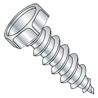 TAPPING SCREW, UNSLOT HEX HEAD, TYPE A, ZINC CR+3 (INCH)