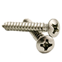STAINLESS 18 8 SELF TAPPING SCREW, PHILLIPS OVAL HEAD, TYPE AB (INCH)