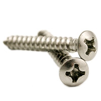 STAINLESS 18 8 SELF TAPPING SCREW, PHILLIPS OVAL HEAD, TYPE AB (INCH)