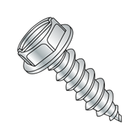 TAPPING SCREW, SLOT HEX WASHER HEAD, TYPE A, ZINC CR+3 (INCH)