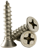 STAINLESS 18 8 SELF TAPPING SCREW, PHILLIPS FLAT HEAD, TYPE A (INCH)